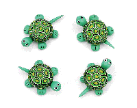 Animal -TURTLE Lime  1-inch Claydough each