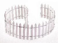 Fence White Picket 1 x 18-inch